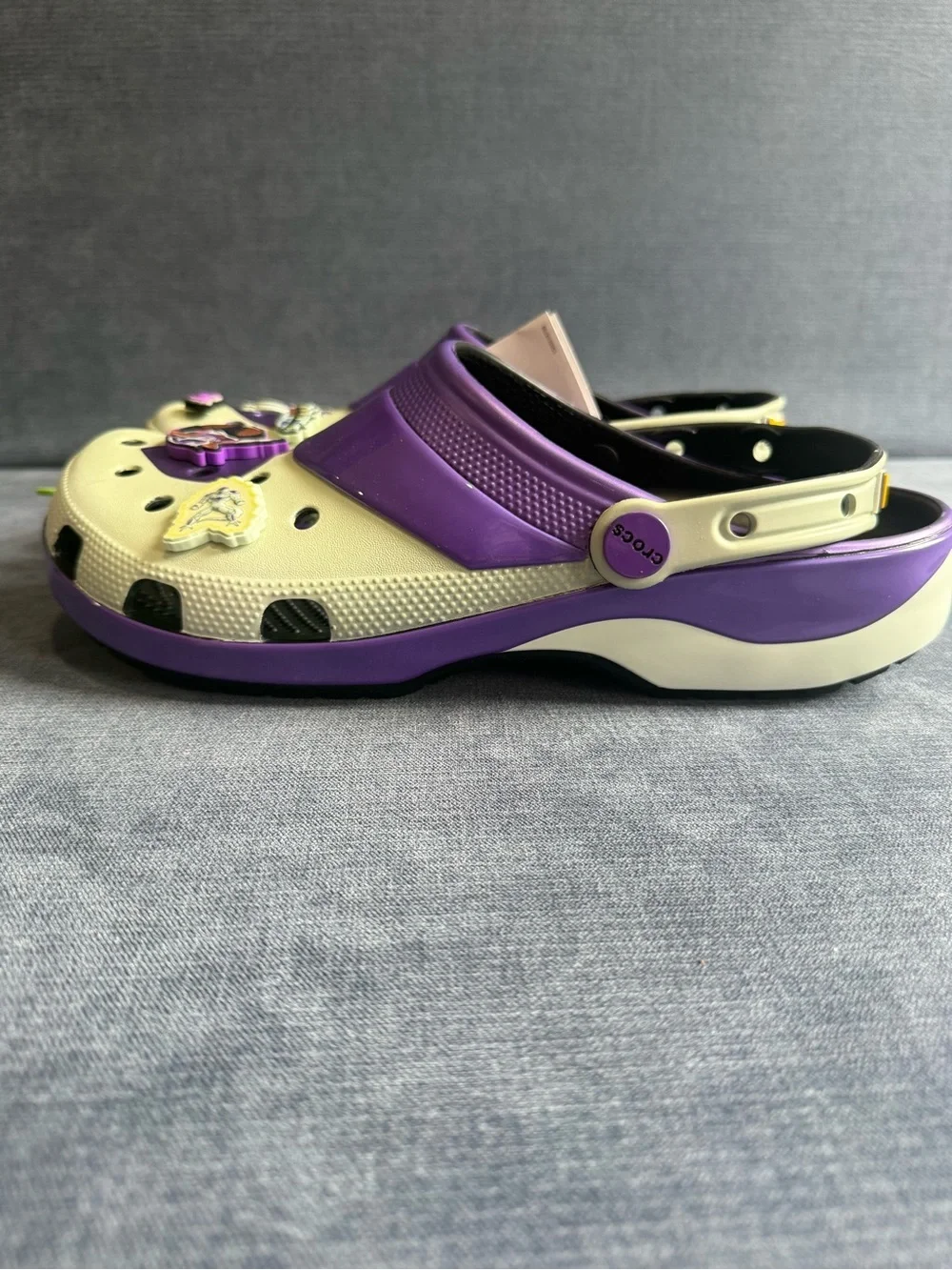 Dragon Ball Z Frieza Classic Clog Crocs Mens SZ 11 New Metallic Purple Charms